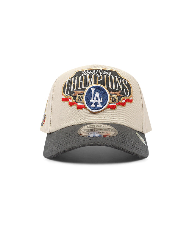New Era Dodgers 940 World Series Champs Snapback - Cream/Charcoal