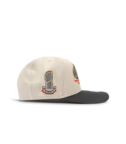 New Era Dodgers 940 World Series Champs Snapback - Cream/Charcoal