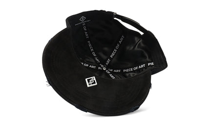Piece Of Art Script Hat - Black