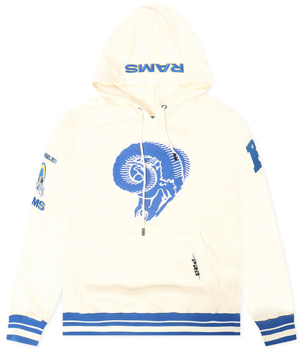 Pro Standard LA Rams Retro Pullover Hoodie - Eggshell