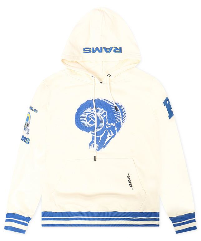 Pro Standard LA Rams Retro Pullover Hoodie - Eggshell