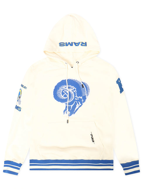 Pro Standard LA Rams Retro Pullover Hoodie - Eggshell