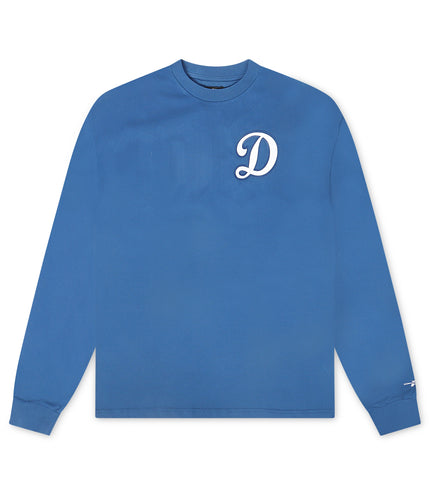 Pro Standard Dodgers Script Lightweight Wingspan Crewneck - Blue