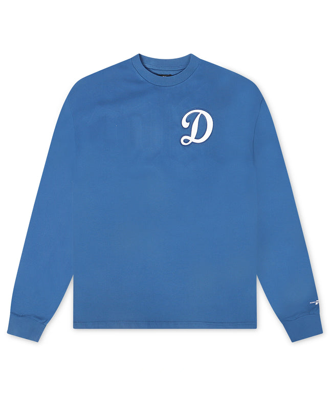 Pro Standard Dodgers Script Lightweight Wingspan Crewneck - Blue