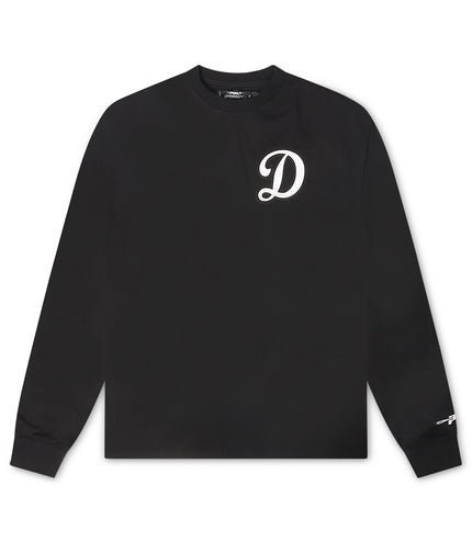 Pro Standard Dodgers Script Lightweight Wingspan Crewneck - Black