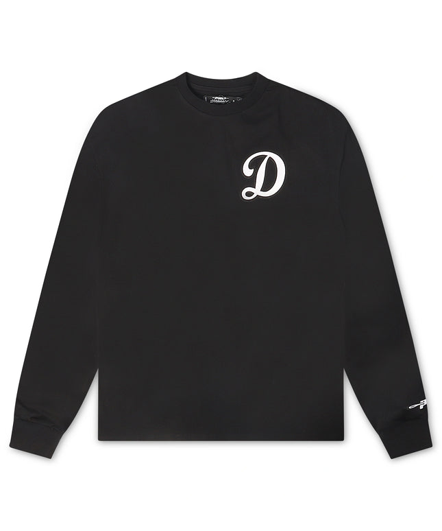Pro Standard Dodgers Script Lightweight Wingspan Crewneck - Black