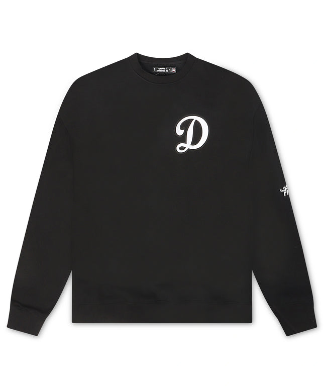 Pro Standard Dodgers Script Wingspan Crewneck - Black