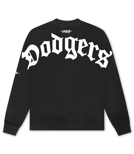 Pro Standard Dodgers Script Wingspan Crewneck - Black