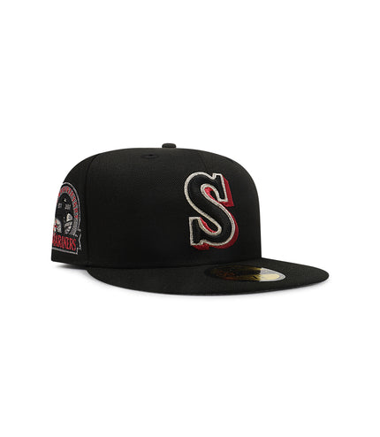 New Era 5950 Seattle Mariners 30th Anniversary Hat - Black/Red
