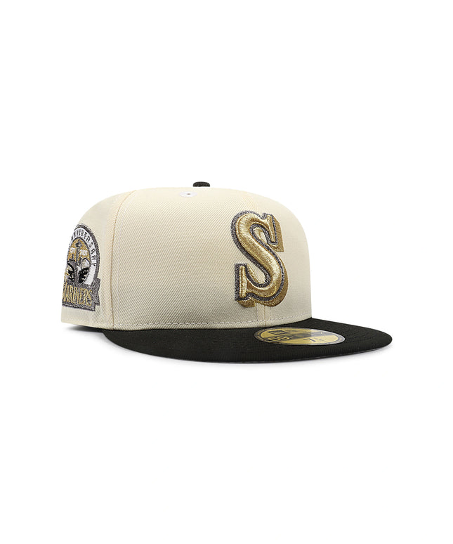 New Era 5950 Seattle Mariners 30th Anniversary Hat - Chrome/Gold