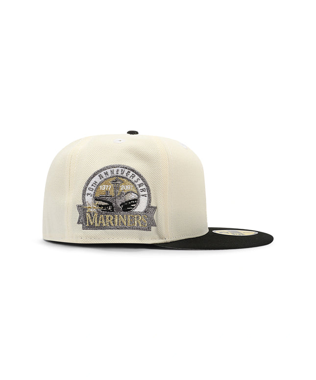 New Era 5950 Seattle Mariners 30th Anniversary Hat - Chrome/Gold