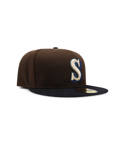 New Era 5950 Seattle Mariners Hat - Walnut