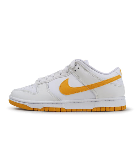 NIKE MENS NIKE DUNK LOW RETRO - WHITE/GOLD NIKE