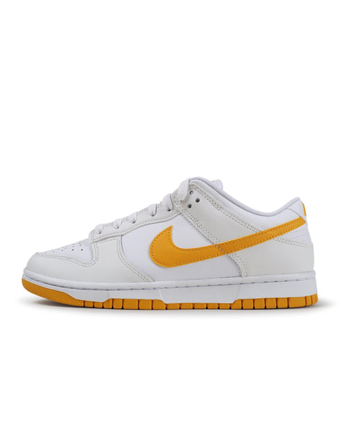 NIKE MENS NIKE DUNK LOW RETRO - WHITE/GOLD NIKE