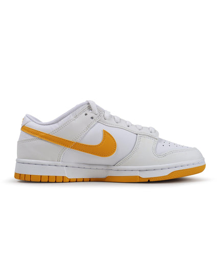 NIKE MENS NIKE DUNK LOW RETRO - WHITE/GOLD NIKE