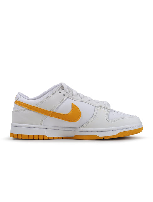 NIKE MENS NIKE DUNK LOW RETRO - WHITE/GOLD NIKE