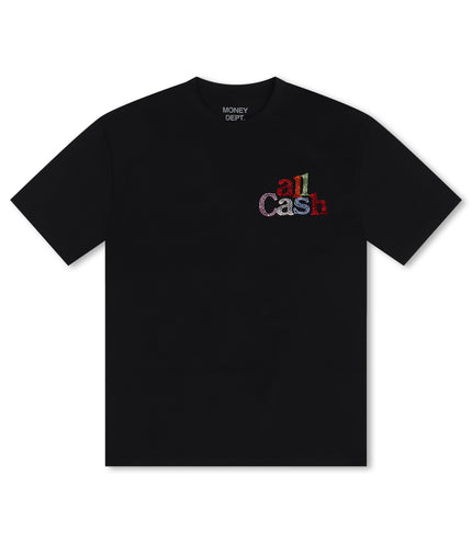 All Cash Hold Bands Rhinestone Tee - Multicolor