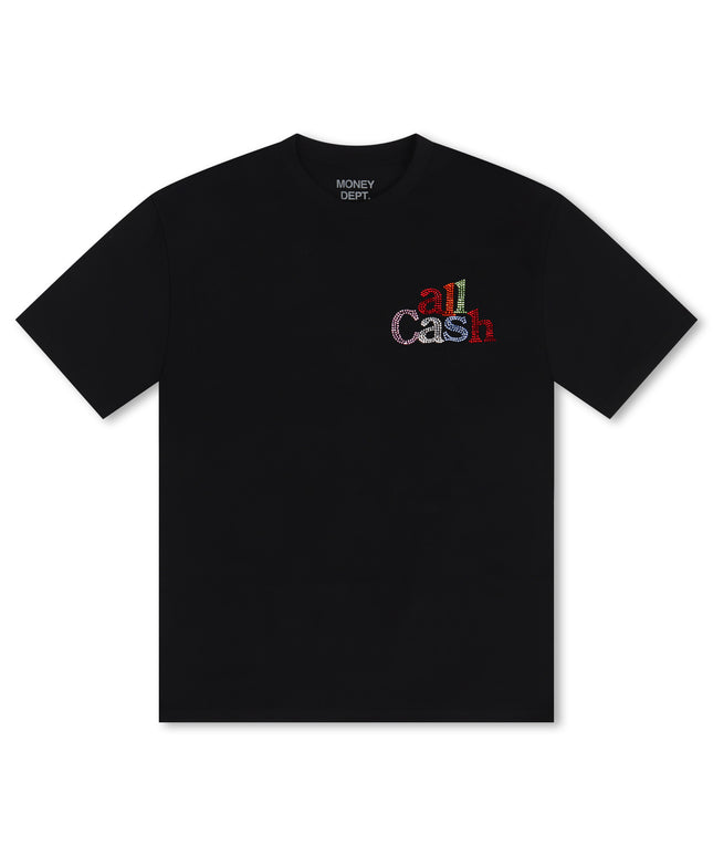 All Cash Hold Bands Rhinestone Tee - Multicolor
