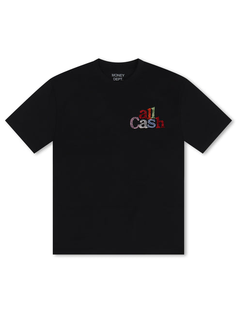 All Cash Hold Bands Rhinestone Tee - Multicolor