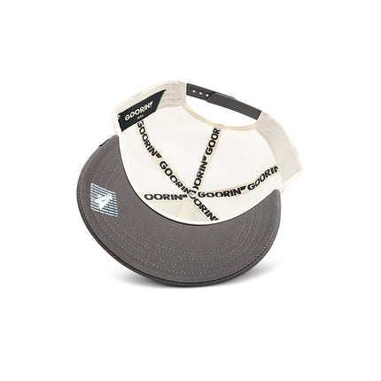 Goorin Bros Cancelled Skull Trucker Hat - Beige/Grey