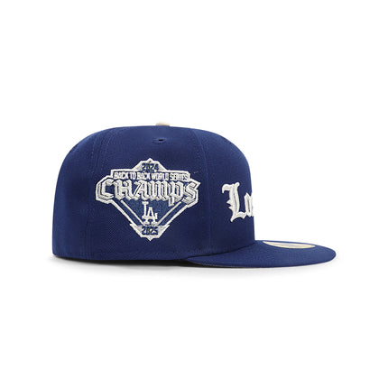 New Era 5950 Dodgers Champions Script Hat - Royal Blue