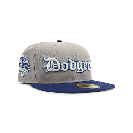 New Era 5950 Dodgers Champions Script Hat - Grey