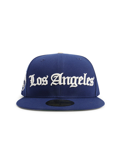 New Era 5950 Dodgers Champions Script Hat - Royal Blue