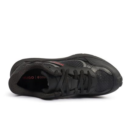 Hugo Boss Mens Trainers Leather Mesh - Black