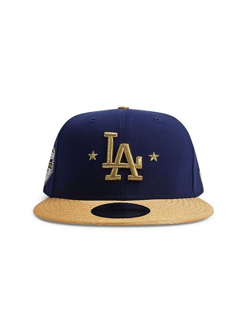 New Era 5950 Dodgers World Series Champs - Blue/Gold