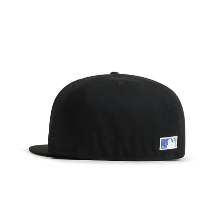 NEW ERA 5950 DODGERS 40TH ANNIVERSARY HAT - BLACK/METALLIC BLUE NEW ERA