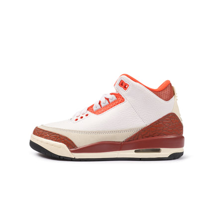 Air Jordan Big Kids 3 Retro - White/Mars