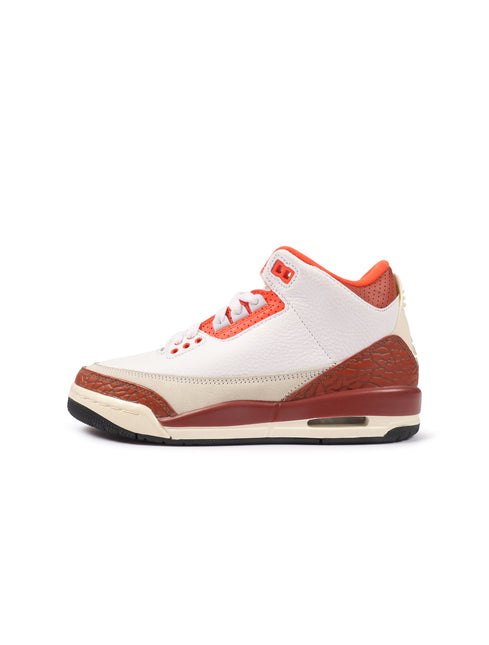 Air Jordan Big Kids 3 Retro - White/Mars