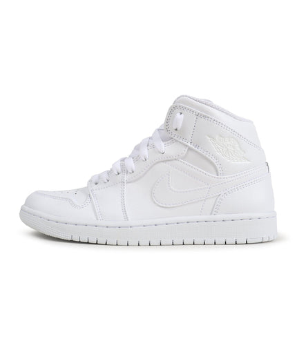 Air Jordan Mens 1 Mid - Triple White - Denim Exchange 