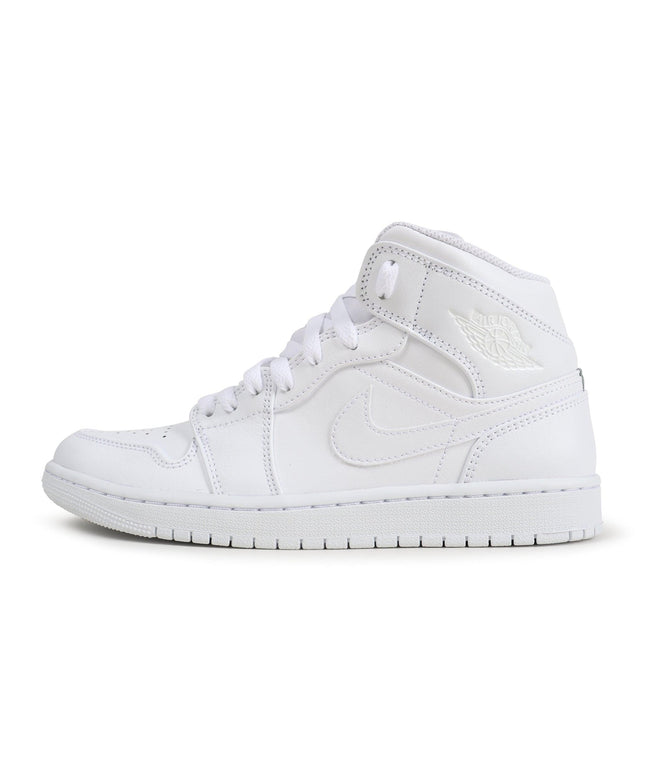 Air Jordan Mens 1 Mid - Triple White - Denim Exchange