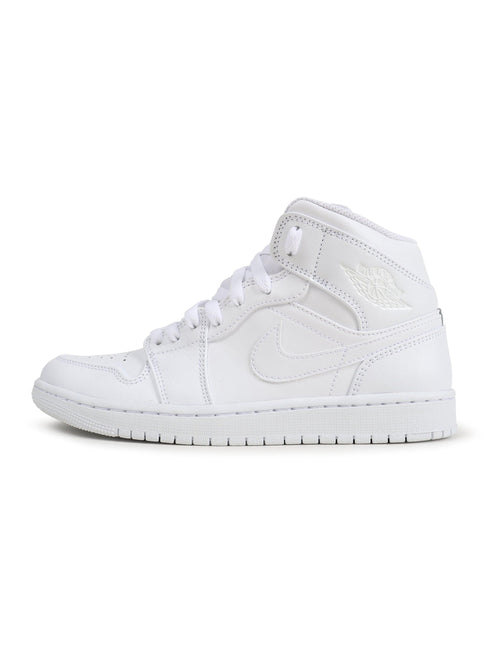 Air Jordan Mens 1 Mid - Triple White - Denim Exchange 