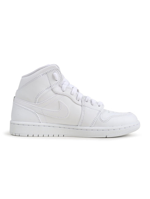 Air Jordan Mens 1 Mid - Triple White - Denim Exchange 