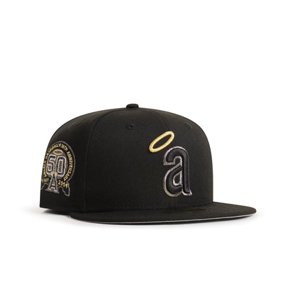 New Era 5950 Angels 50TH Anniversary Hat - Black - Denim Exchange 