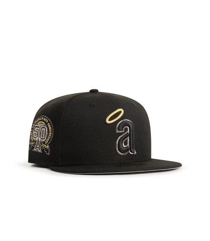 New Era 5950 Angels 50TH Anniversary Hat - Black - Denim Exchange 