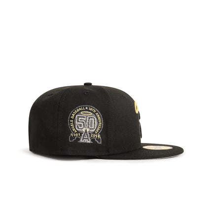 New Era 5950 Angels 50TH Anniversary Hat - Black - Denim Exchange 