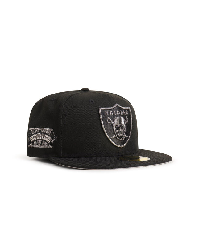 New Era 5950 Raiders XVIII Super Bowl Hat - Black - Denim Exchange