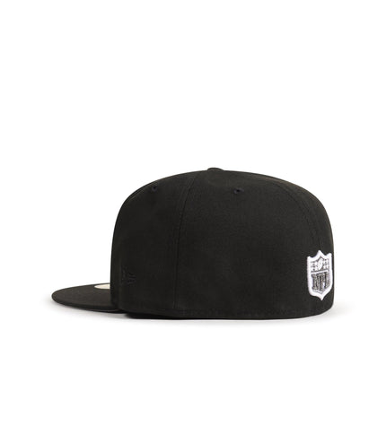 New Era 5950 Raiders XVIII Super Bowl Hat - Black - Denim Exchange 