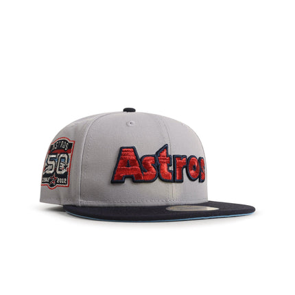 New Era 5950 Houston Astros 50TH Anniversary Hat - Gray/Navy - Denim Exchange 