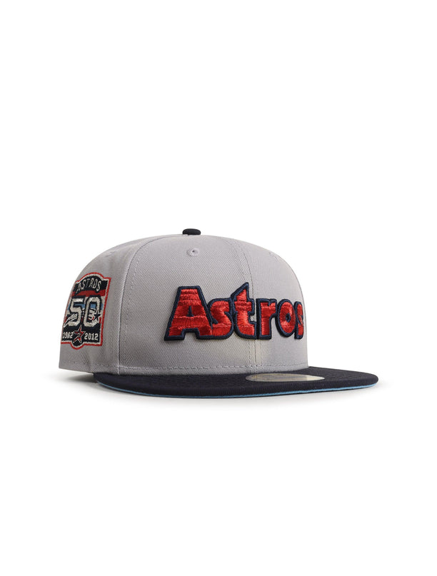 New Era 5950 Houston Astros 50TH Anniversary Hat - Gray/Navy - Denim Exchange 