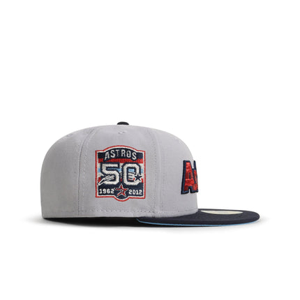 New Era 5950 Houston Astros 50TH Anniversary Hat - Gray/Navy - Denim Exchange 