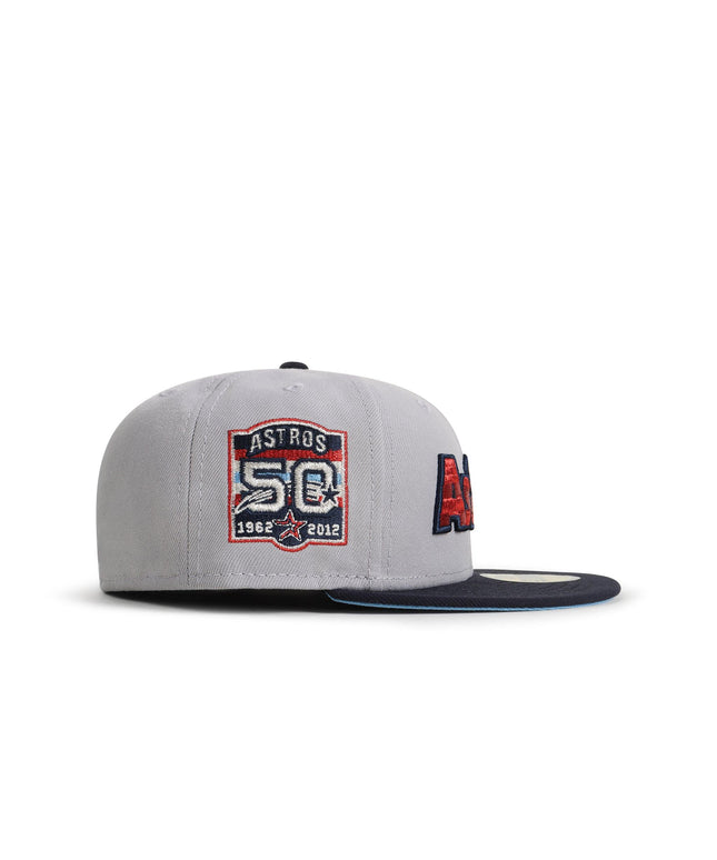 New Era 5950 Houston Astros 50TH Anniversary Hat - Gray/Navy - Denim Exchange