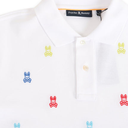 Psycho Bunny Bonham Pique Polo - White - Denim Exchange 