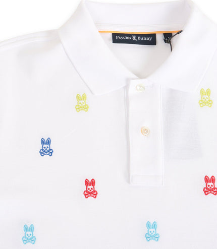 Psycho Bunny Bonham Pique Polo - White - Denim Exchange 