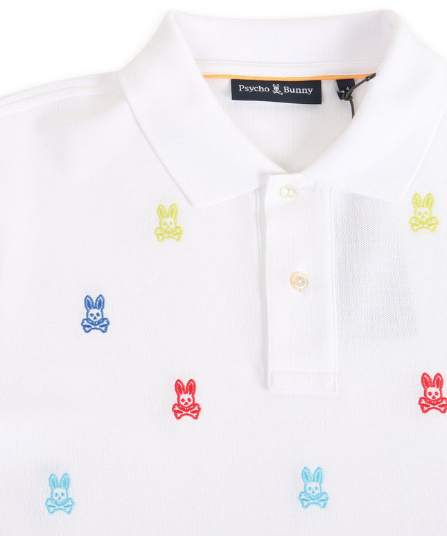 Psycho Bunny Bonham Pique Polo - White - Denim Exchange