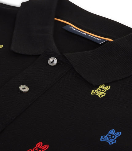 Psycho Bunny Bonham Pique Polo - Black - Denim Exchange 