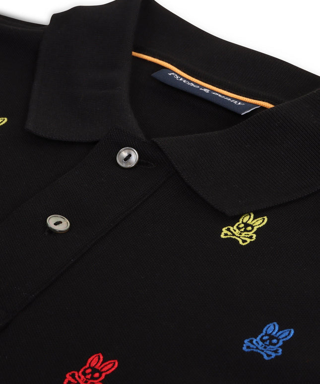 Psycho Bunny Bonham Pique Polo - Black - Denim Exchange